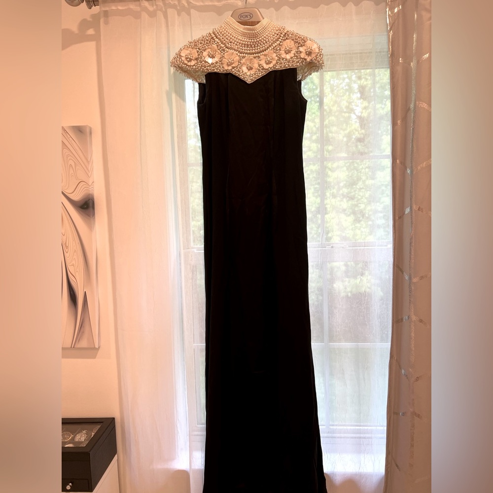 Theia long black gown.